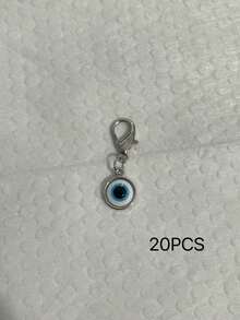 邪眼钥匙扣吊坠 - 男女通用幸运符，附赠独特励志卡片，适合生日、婚礼、情人节、毕业典礼、开学、汽车装饰，可爱哥特风Y2K风格挂绳，包包挂饰 - 彩色 - 查看 6