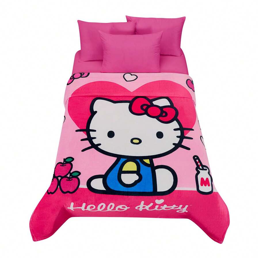 SANRIO PROVIDENCIA Hello Kitty Pink Double Serenity Coverlet - Hot Pink - View 1