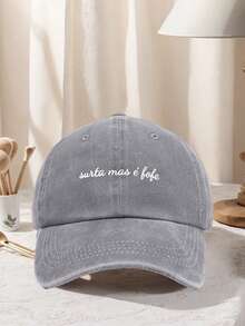 1 Pc. Women's Retro Letter Washed Baseball Cap Adjustable Dad Cap And Baseball Cap - Unisex Casual Sun Hat, Perfect For Outdoor Activities, Travel - Multicolor - View 8