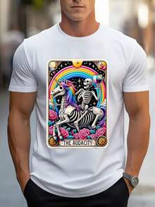 Casual Short Sleeve T-Shirt, Halloween, 1 Piece, 100% Heavy Cotton - Comfortable Crew Neck, Soft And Adorable T-Shirts, Loose And Comfortable - Back - View 11