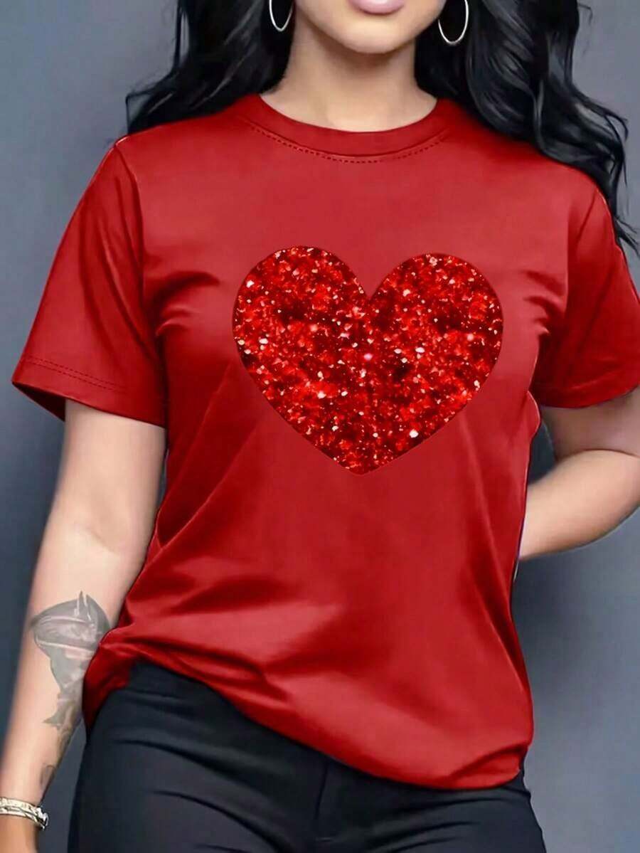 Nueva Camiseta Casual de Verano de Seda de Leche de Color Sólido con Cuello Redondo y Manga Corta, adecuada para el verano - Camiseta Unisex de Estilo Urbano Vintage de Algodón Suelto con Cuello Redondo y Manga Corta. - rojo - Ver 1