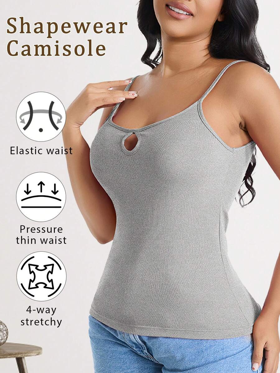 CELILIN 2-In-1 Camisole For Women, Versatile Layering Slip Dress, Slim Fit Breathable Undershirt For Commuting & Dating - Grey - View 1