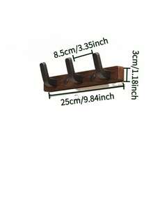 1pc Baby Room Storage Rack | 0-6 Years Infants & Moms | Natural Solid Wood Base + Thickened ABS Hooks, No Burrs, For Clothes, Stable Load-Bearing | Baby Room Wall-Mounted Hooks, Can Hang Baby Hats, Bibs, Aprons, Clothes, Towels, Drill-Free Installation, Space-Saving, Suitable For Baby Room, Children's Room Walls | Children's Solid Wood Wall-Mounted Hook Rack | Baby Room Clothing Storage, Towel Hanging, Wall Organization, All Seasons - Multicolor - View 12