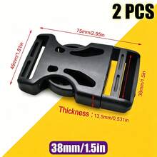 HSDOUBLE 2pcs/Pack 15mm-50mm Plastic Single-Side Adjustable Buckle, Heavy Duty Quick Release Buckle, For Backpack Belt Dog Collar Accessories - Plastic Buckle - View 10