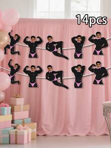 7/14/21pc Banner trang trí tiệc chủ đề Cơ bắp nam giới có thể tùy chỉnh, màu đen và vàng, hình ảnh năng động, có thể chèn ảnh cá nhân hóa cho đám cưới, sinh nhật, lễ tốt nghiệp, chất liệu giấy bền, không cần điện, phông nền sự kiện, trang trí sống động, trang trí có thể tái sử dụng, trang trí tùy chỉnh, lễ tốt nghiệp, quà tặng cá nhân hóa - Đen 1 - Xem 19