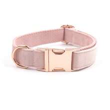 New INS Soft Velvet Zinc Alloy Buckle Pet Collar, Suitable For Large, Medium And Small Dogs, Sturdy Zinc Alloy Buckle, Easy To Tighten And Quick Release (Due To Fabric Batch Differences, Slight Color Variation, Random Delivery) - Multicolor - View 5