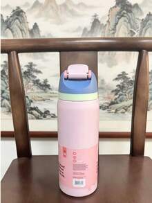 New O-WALA Outdoor Straight Stainless Steel Vacuum Flask, Multiple Colors Available, Press Button Handheld Design, Minimalist Fashionable And Efficient, Suitable For Students And Car Use - Multicolor 32oz - View 8