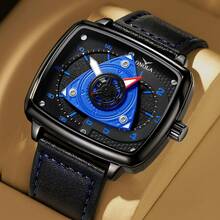 2026 New ONOLA Roller Creative Black Dial Square Case Quartz Watch 30m Waterproof Sports Gift - one-size - View 9
