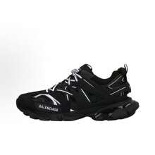 Balenciaga Track Sneakers, Round Toe, Platform, Color-Blocked Lace-Up, Low-Top, Chunky Shoes, Running Shoes, Casual Shoes, Unisex, Black And White - màu đen - Xem 9