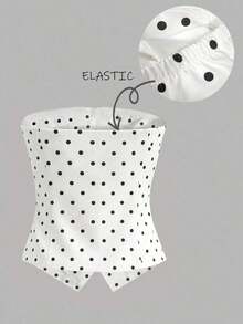 Top de tirantes elegante con decoración de botones florales para mujer, verano - Blanco 2 - Ver 2