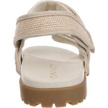 Vionic Cassidy Slingback Sandals - 7.5 + Vải lanh vàng, kim loại, da - Xem 2