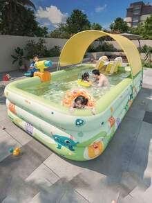 2026 New Inflatable Swimming Pool, Portable Design, 3-Layer Thickened Summer Cooling Pool, Suitable For Family Gatherings, Outdoor Parties, Camping, Picnics, Backyard Entertainment (Accessories Not Included), Foldable For Storage, Suitable For Family-Sized Backyard Inflatable Pool, Applicable For Beach, Camping Outdoor Activities, Summer Backyard Water Park, Household Outdoor Swimming Pool. - Swimming Pool - View 7