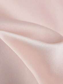 Blusa de satén color champán con escote en V y diseño de botones de perla, de manga corta, elegante para primavera/verano - Rosa - Ver 3