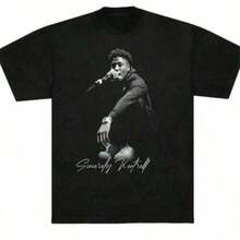 Camiseta de manga corta inspirada en la gira MASA de Youngboy, camiseta de YoungBoy Never Broke Again, 1 pieza de camisetas gráficas 100% algodón 200g, camisetas Y2K, camiseta de música hip-hop, camiseta unisex casual de manga corta perfecta para fans, camiseta gráfica de estrella de rap, camiseta de cultura hip-hop, camisetas exclusivas para fans premium, camisetas unisex casuales de manga corta, imprescindible para fans, adecuada para festivales, fiestas, ropa para el hogar, desplazamientos diarios, conjuntos de regreso a la escuela y looks de concierto, impresas y enviadas en EE. UU., camisetas 100% algodón opacas, camisetas básicas versátiles 100% algodón. - Negro 28 - Ver 5
