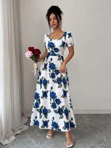 Women Midi Dresses - 皇家藍 - 查看 3