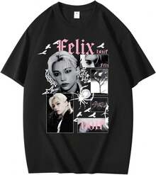 Estética académicaEstética académicaSKZ Shirt New Album Concert Costume Casual Crewneck Short Sleeve Tops SKZ Merch Oversized Tshirts Pop Stray's Fan Clothes,Retro Y2K,Camisetas de apoyo al Mundial,Dulce niña,Camisa de manga corta para hombre,Camiseta de mujer de algodón puro,Camisetas con estampados de dibujos animados tremendamente populares,camisetas infantiles,Retro Y2K,Camisetas de apoyo al Mundial,Dulce niña,Camisa de manga corta para hombre,Camiseta de mujer de algodón puro,Camisetas con estampados de dibujos animados tremendamente populares,camisetas infantiles - Negro - Ver 1