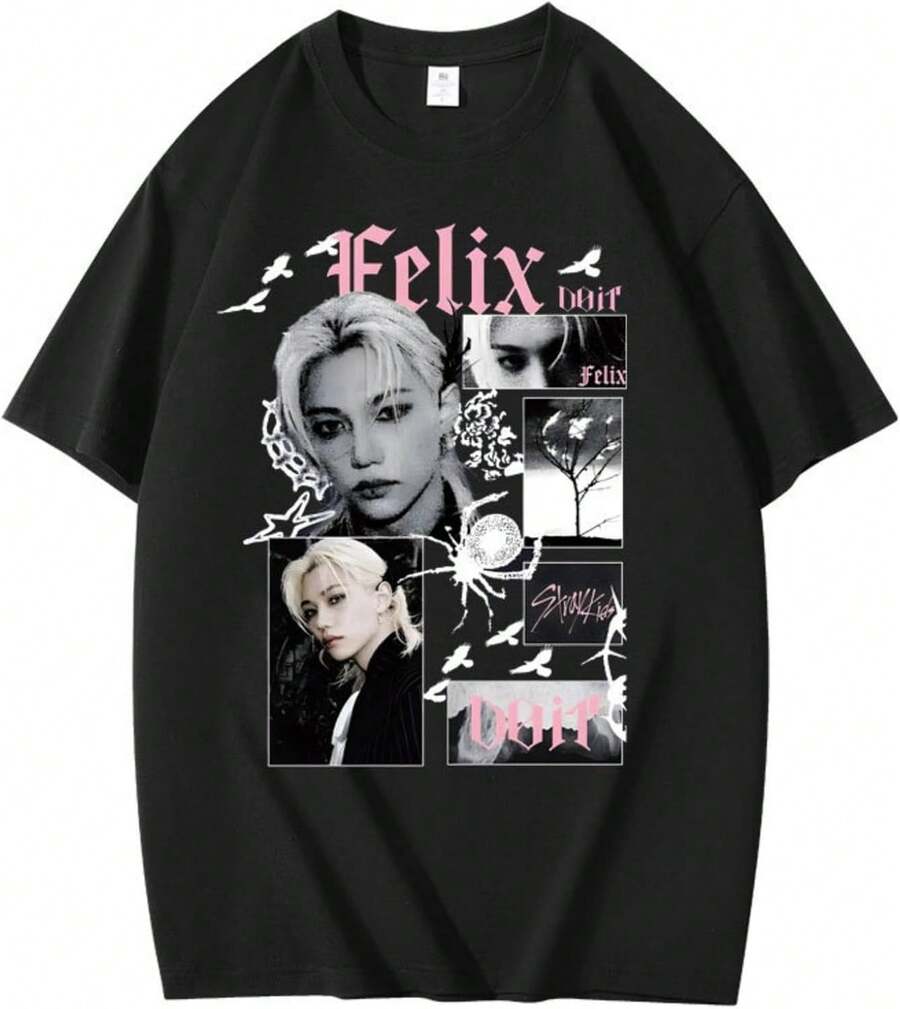 Estética académicaEstética académicaSKZ Shirt New Album Concert Costume Casual Crewneck Short Sleeve Tops SKZ Merch Oversized Tshirts Pop Stray's Fan Clothes,Retro Y2K,Camisetas de apoyo al Mundial,Dulce niña,Camisa de manga corta para hombre,Camiseta de mujer de algodón puro,Camisetas con estampados de dibujos animados tremendamente populares,camisetas infantiles,Retro Y2K,Camisetas de apoyo al Mundial,Dulce niña,Camisa de manga corta para hombre,Camiseta de mujer de algodón puro,Camisetas con estampados de dibujos animados tremendamente populares,camisetas infantiles - Negro - Ver 1