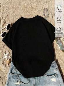 Women T-Shirts - Black - View 2