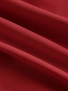 Hannahelzahed  MOD Falda de cola de pez con pliegues asimétricos y broche dorado como decoración - Rojo - Ver 4