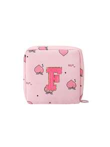 Sanitary Pad Storage Bag, Letter Pattern Sanitary Pad Storage Bag, Portable Makeup Lipstick Bag, School Supply Storage Bag, Can Be Used To Store Sanitary Pads, Liners, Cosmetics, Essential For Women On The Go - Multicolor - View 26