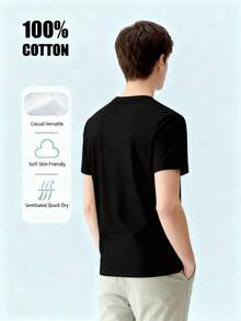 Elegante Camiseta Diaria para Hombre con Divertido Estampado de Hermanos - Un Hermano que se Orgullece de Tener una Hermana Cariñosa, Dulce y Genial - Camiseta Suave de Cuello Redondo - Regalo de Cumpleaños para Hermano - Camiseta con Texto - Corte Regular - Adecuada para Ocasiones Casuales y Formales Diarias - Divertida Camiseta de Moda Chic para Regalo de Cumpleaños Familiar - Negro - Ver 2