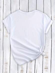 Women's Limited Edition Short-Sleeved Sports T-Shirt, Comfortable And Stylish, Suitable For Sports And Daily Life, With Football Design, Made Of Lightweight Cotton. - 白色 - 查看 3