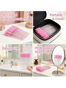 Bộ 500 cọ chuốt mi dùng một lần, cọ chuốt mi pha lê di động tiện dụng khi đi du lịch, cọ chuốt mascara, cọ nối mi xoắn ốc, bộ trang điểm mắt và lông mày, cọ kẻ lông mày dùng một lần có thể uốn cong, quà tặng kèm, dụng cụ trang điểm, đồ dùng mỹ phẩm thiết yếu. - Nhiều màu - Xem 6