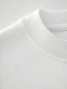 1 Pieza 180g Camisetas Para Mujer, Camiseta Hombre.Camiseta informal de algodón con cuello redondo.Camiseta deportiva para mujer.Diseñadas por artistas de la generación Y2K al estilo Bababask, confeccionadas en algodón 100% puro.Diseño de patrón de dibujos animados creativos, cómoda manga corta - Blanco - Ver 3