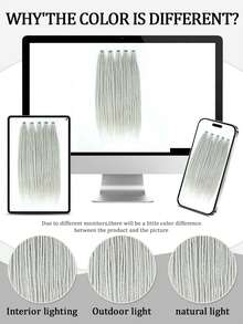 Dreadlock Extensions 18 Inch 24 Inch Synthetic Crochet Dreads Extensions 100% Handmade Single Ended Dreads Thin 0.6cm Width Reggae Style Dreadlock For Man And Woman - Light Grey - View 7