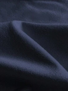 Blusa corta de un hombro con pliegues color albaricoque, minimalista, casual, elegante y versátil para uso diario de mujer, primavera/verano - Azul marino - Ver 8