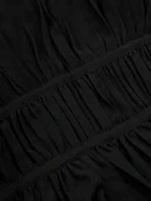 Top de mujer con cuello de halter, espalda descubierta y pliegues de unicolor y sexy - Multicolor 4 - Ver 7
