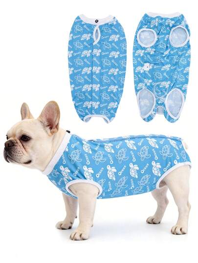 Conjunto de 1 peça para recuperação pós-castração/esterilização de cães, roupa respirável para recuperação de animais de estimação, para cães machos e fêmeas, após cirurgia ou desmame.