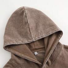 Men's Fashionable Autumn Washed Distressed Pocket Hoodie, Mens Hoodies Vintage Oversized Hoodie Acid Wash Couples Cotton Pullover Hoodies For Men Streetwear Sweatshirts - Street Fashion Outerwear-Unisex Heavyweight Vintage Washed Distressed Long Sleeve Hooded Sweatshirt - Cà phê nâu - Xem 4