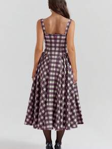 French Vintage Style Long Strapless Dress, Elegant Dress With An Aesthetic Color Palette - MultiWarna - View 3