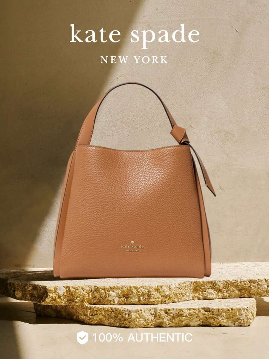 Kate Spade KS KNOTT Ladies's Top-Handle Handbag Bucket Purses With Large Capacity - Brown - View 1