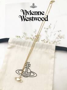 Vivienne Westwood Ada Collection Saturn Crystal Pearl Necklace Gold Tone, Brass - 金色 - 查看 8