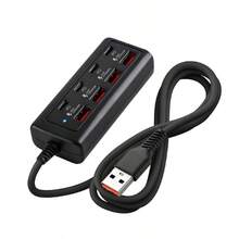 快速充電多口電源接條充電器 8 口集線器，配備 4 個 USB + 4 個 Type-C 接口 (25W 快速充電) 高速多口充電器適用於 5V USB 設備，適合電腦、筆記型電腦、平板電腦和其他設備，絕佳禮品套裝 - 查看 10