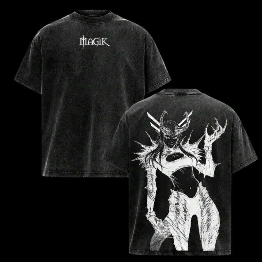 Illyana Rasputin Retro Vintage Edición Limitada Camiseta Comic Wash, Sudadera de Comics, Camiseta de Serie de TV, Camiseta de Comics, Ropa Masculina, Top de Algodón Suave, Talla - Negro - Ver 1