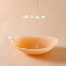 1 件隐形硅胶无肩带文胸和 2 个硅胶乳贴 - 可重复使用，前扣式自粘设计，无缝提拉支撑，手洗无纺布材质，无钢圈设计，适合女性内衣配件，无肩带文胸，无缝文胸，光滑文胸，舒适贴合 - 彩色 - 查看 6