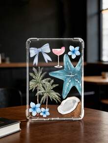 1pc Summer Element Collage Pattern Transparent Protective Case, Anti-Drop, Full Coverage, Silicone Soft Shell, Compatible With Kindle 11th Gen (2022) / Kindle Paperwhite 12th Gen (2024) / Kindle Colorsoft Signature Edition, Clara Color/Monochrome/Dual-Tone - Multicolor - View 22