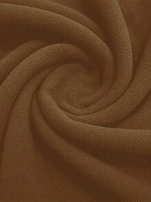 Pantalones anchos de cintura alta de unicolor de uso casual para mujeres - Marrón Mocha - Ver 5