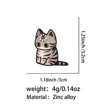 加载中……猫咪珐琅徽章 可爱卡通动物胸针 翻领别针 徽章 背包服饰配饰 时尚珠宝礼品 - 黑色 - 查看 14