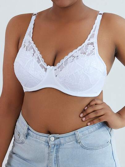 High Quality Ultra-Thin Plus Size Solid Color Sexy Ladies Bra, Breathable And Comfortable CD Cup