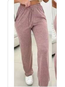 Lightweight Wool Leggings With Pockets, Ideal For Those Slightly Chilly Days, Super Comfortable. - Pink - View 2
