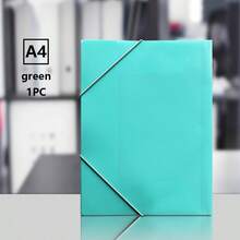 1pc/5pcs Optional A4 Size PP Elastic Band Folder, Solid Color Document Storage Folder, Durable Office Study Home Stationery - Single Piece - View 13
