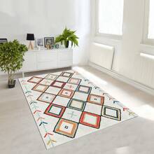 Alfombra de pasillo y área con impresión digital, antideslizante y lavable, diseño moderno | Estilos moderno, escandinavo, bohemio y clásico | 100% poliéster | HECHO EN Turquía - Multicolor - Ver 2