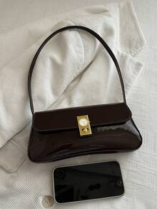Nueva bolsa de teléfono de verano, bolsa brillante para debajo del brazo, mochila pequeña - Café - Ver 4