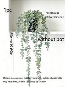 仿真悬挂式桉树植物，逼真的悬挂植物，小型仿真盆栽，适合DIY花墙。抗紫外线仿真花，适用于悬挂式花园、阳台、窗台和户外装饰，也适用于家居、客厅、办公室、浴室、置物架装饰、婚礼和生日装饰，是春夏户外和花园装饰的理想之选。 - 綠色 - 查看 9