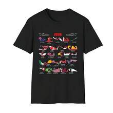 Formula Racing 2026 Schedule T-Shirt Motorsport Fan Apparel - Black - View 1