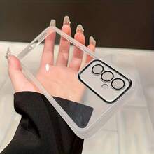 适用于三星 Galaxy A56、A55、A54、A53、A52、A36、A26、A16、A06、A05、A15、A25、A35、A33、A34、A22、A32、S25 Ultra、S24 Plus、S23、S22、S21 FE、S20 的透明摄像头镜头保护手机壳，防摔防震，透明色 - 無色 - 查看 7